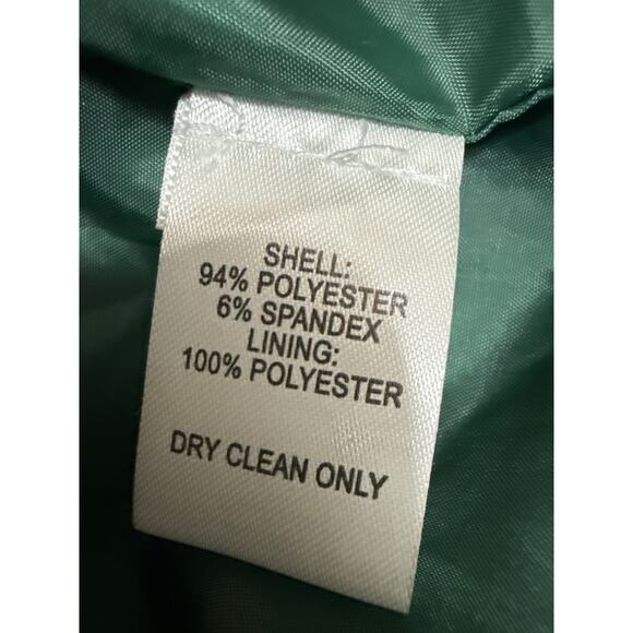 Lulus Women's Green Velvet Velour Button Collar Long Sleeve Blazer Coat Jacket S - Picture 4 of 4